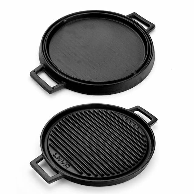 Сковорода-гриль LAVA 28 см чугун круглая черная, арт. 81240428