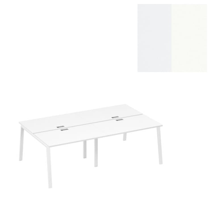 Рабочая станция Юнитекс А4 (4х120) на металлокаркасе TRE А4 Б3 173-2 БП (240x144x75) белый премиум/металлокаркас белый