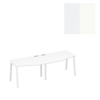 Рабочая станция столы Техно на металлокаркасе Юнитекс А4 UNO (2х160) А4 Б1 065-2 БП (320x90x75) белый премиум/металлокаркас белый