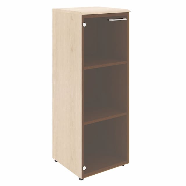 Шкаф колонка Skyland с стеклянной дверью и топом WMC 42.2 бук тиара 432х432х1184 WAVE