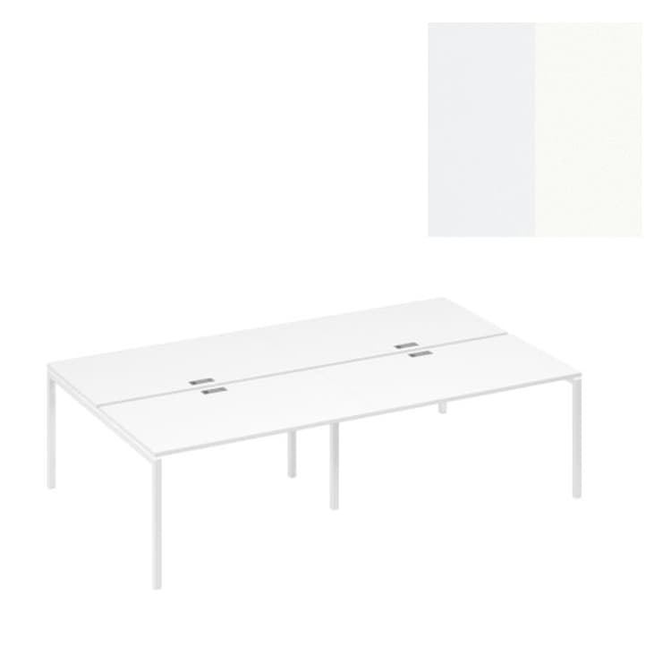 Рабочая станция на металлокаркасе Юнитекс А4 DUE (4х140) А4 Б2 177-2 БП (280x164x75) белый премиум/металлокаркас белый