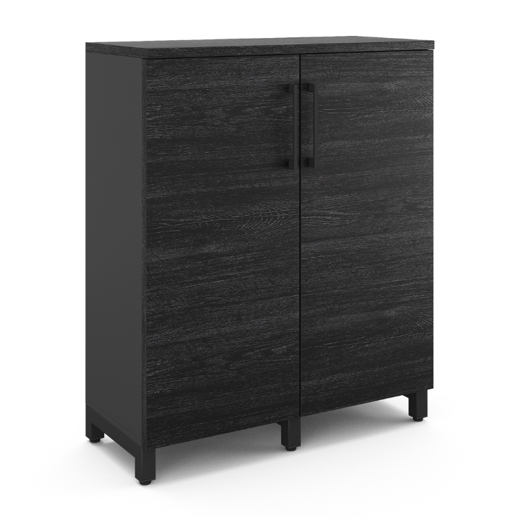 Шкаф распашной Kobor HR/3-90/60/M black/wood