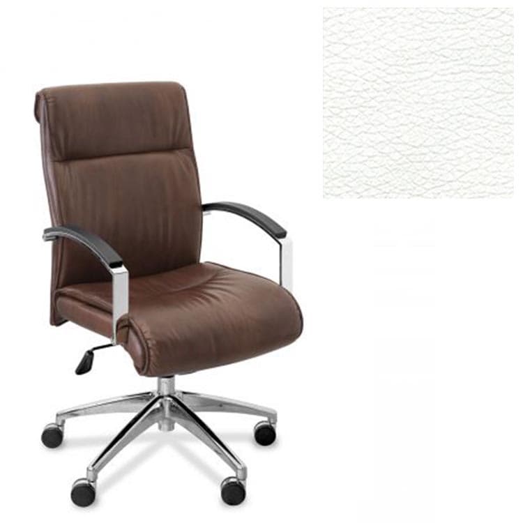 Кресло Юнитекс Аполло НХ для посетителя экокожа премиум белая CN2