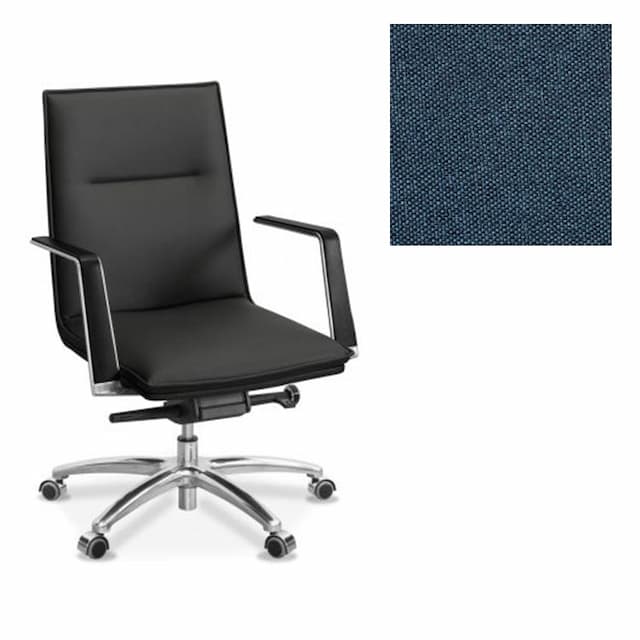 Кресло Юнитекс Соло для посетителя ткань Bahama синяя