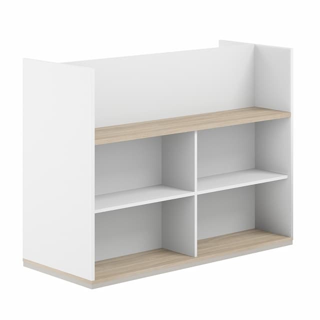 Стеллаж-комбо 1438 двухсторонний Norden Allegro AG.255.400.675.WH с экраном ЛДСП