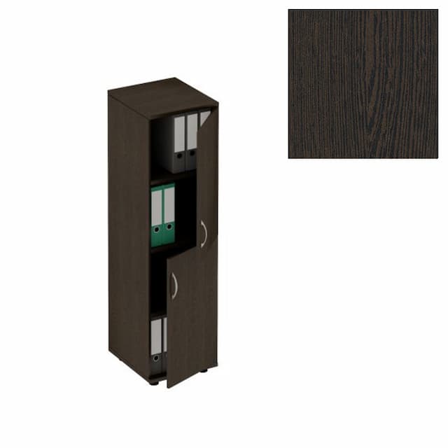 Шкаф для документов узкий Юнитекс Формула (41x45x148) ФР 368-1 ВТ венге темный