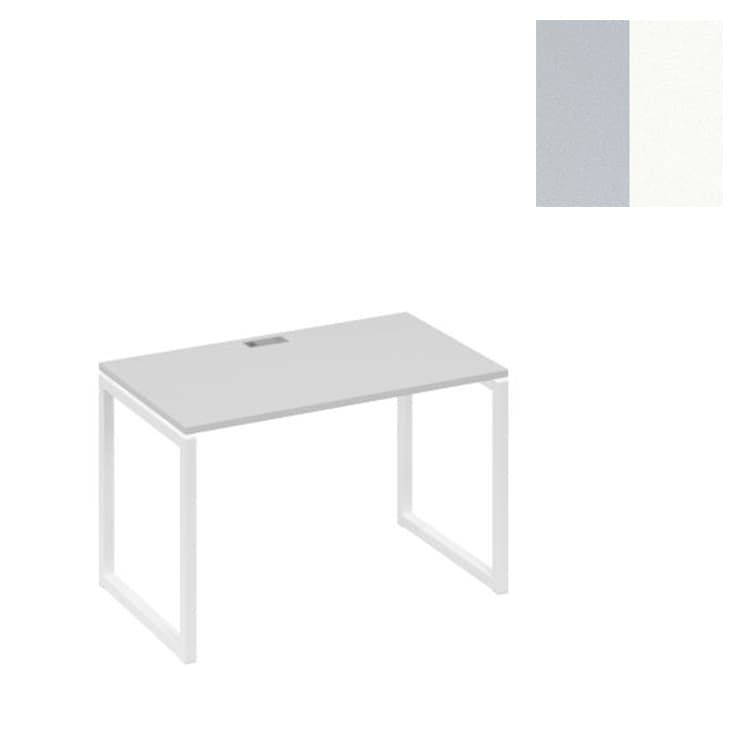 Стол письменный Юнитекс А4 на металлокаркасе QUATTRO А4 Б4 013 СЕ (120x70x75) серый/металлокаркас белый
