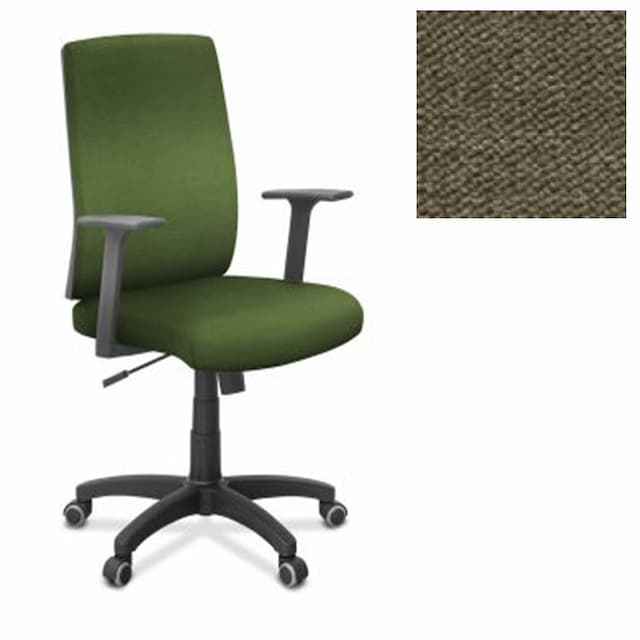 Офисное кресло для персонала Юнитекс Alfa A/MK/T23 ткань Сахара зеленая С39