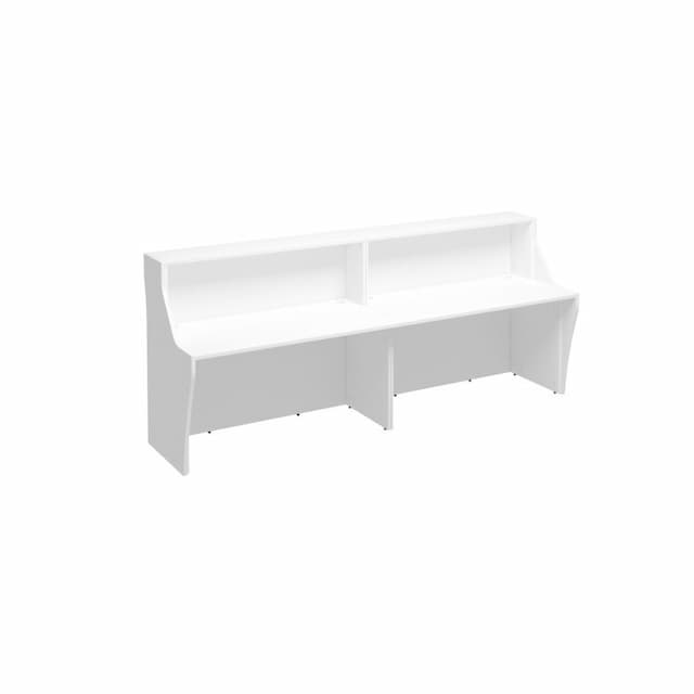 Стойка ресепшен прямая Юнитекс КОМФОРТ К.9140-2 БП белый премиум