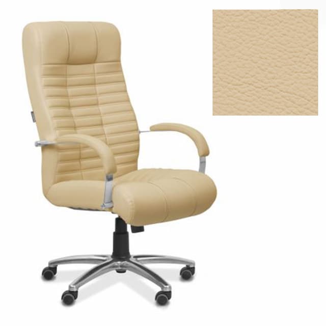 Кресло руководителя Юнитекс Атлант X2 натуральная кожа с компаньоном бежевая NL53