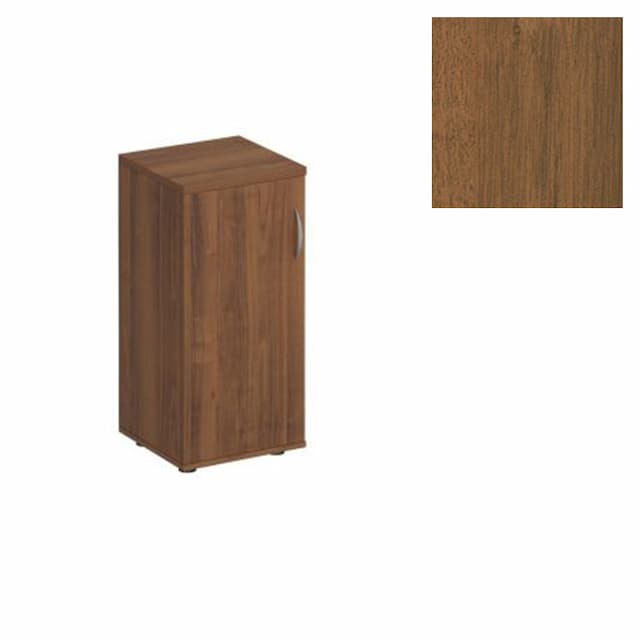 Шкаф для документов низкий узкий закрытый Юнитекс Комфорт К.508 ОФ (40x38x84) французский орех