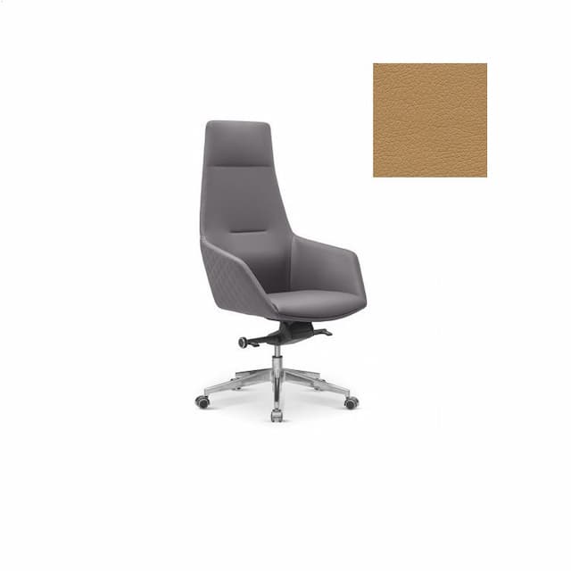 Кресло для руководителя Aurora Au/MX/CN1121 экокожа премиум / темно-бежевая