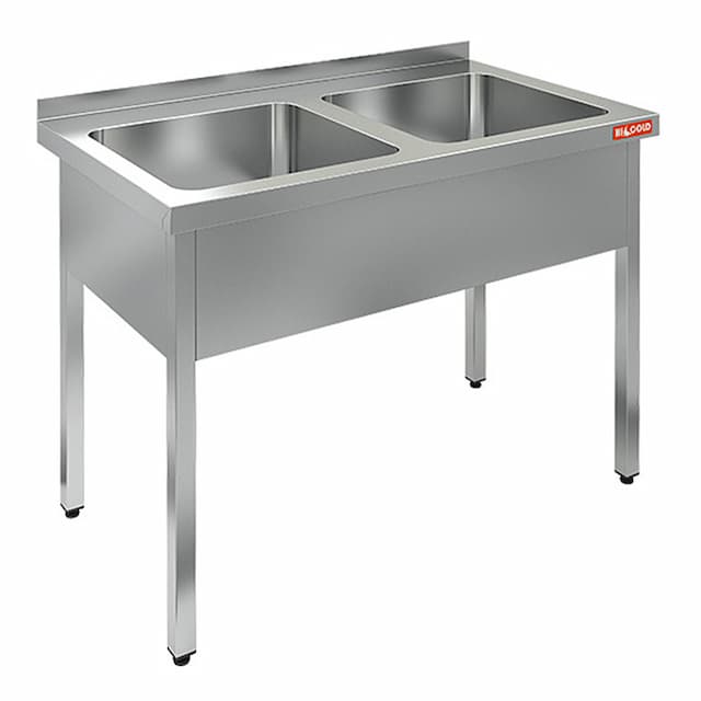 Ванна моечная цельнотянутая двухсекционная HICOLD НСО2М-12/6Б