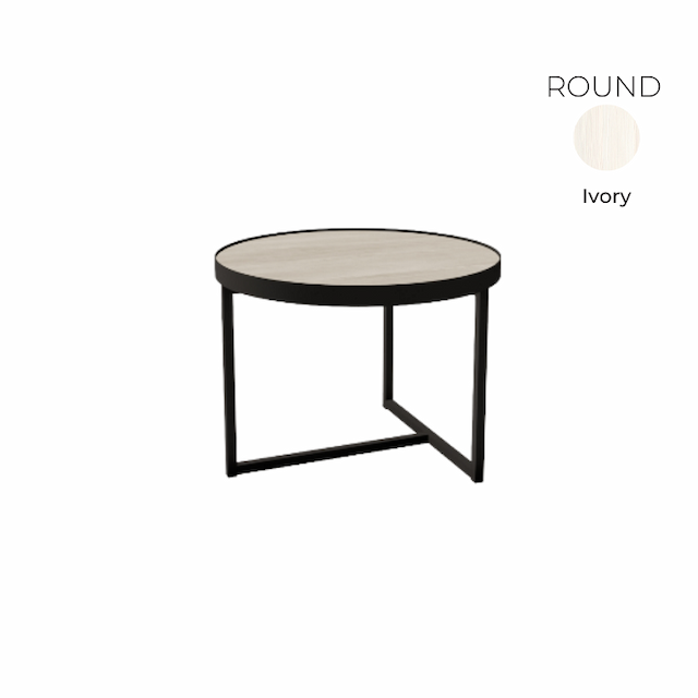 Стол журнальный круглый Алсав 21ROUND.006 Ivory