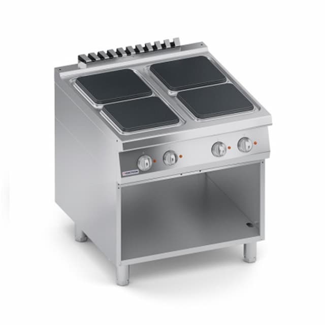 Плита VEROTERM VT4CUEP10VV 4 конфорочная 900 серии с открытым шкафом