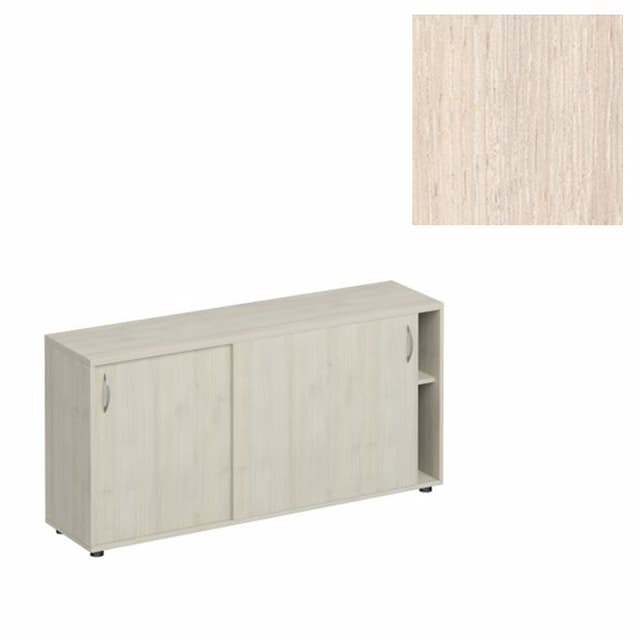 Шкаф-купе низкий Юнитекс Комфорт К.523 ДШ (154x38x75) дуб шамони