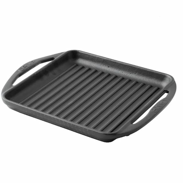 Сковорода-гриль LAVA 24х24 см чугун с 2-мя ручками черная, арт. 81240417