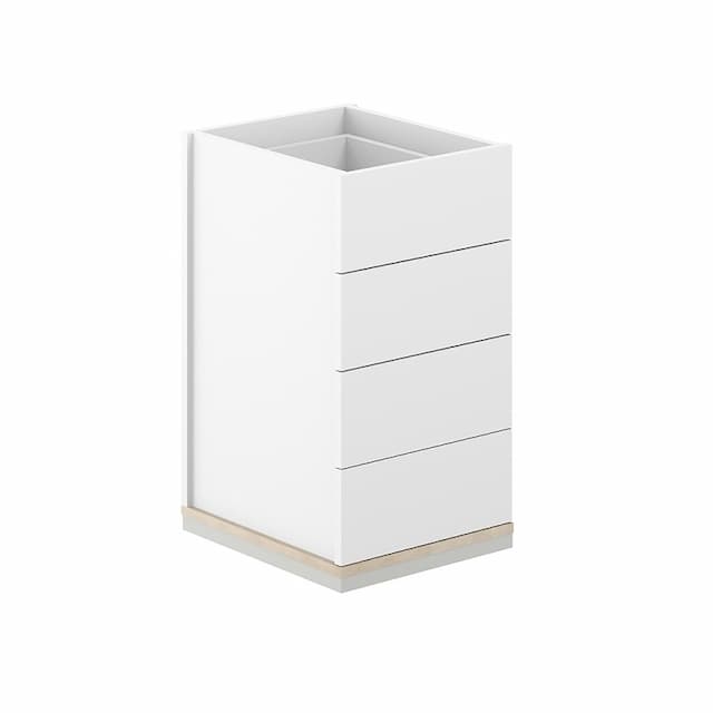 Тумба приставная с 4 ящиками, с замком Norden Allegro AG.281.WH.AR.WH без топа