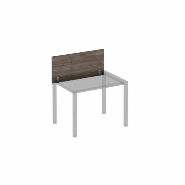 Экран настольный фронтальный с серыми кронштейнами для стола 100 на металлокаркасе Юнитекс Комфорт КФ К.С 840 ШТ дуб шамони темный