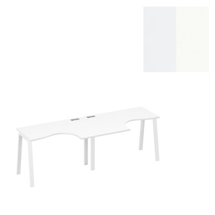 Рабочая станция Юнитекс А4 Классика (2х140) каркас TRE А4 Б3 033-2 БП (280x90x75) белый премиум/металлокаркас белый