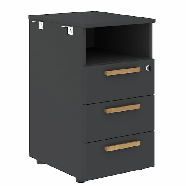 Тумба приставная Skyland FLC-3D.1A черный графит 408х504х733 FORTA