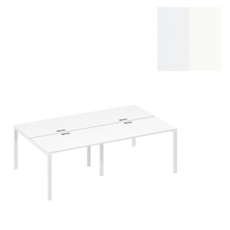 Рабочая станция на металлокаркасе Юнитекс А4 UNO (4х140) А4 Б1 174-2 БП (280x144x75) белый премиум/металлокаркас белый