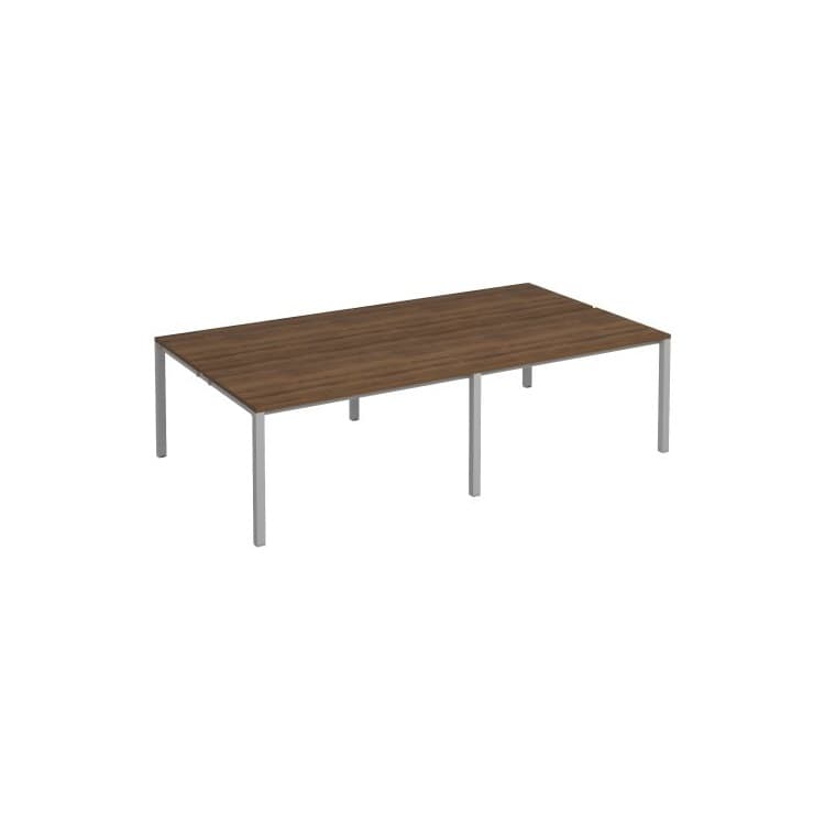 Рабочая станция на металлокаркасе Юнитекс Комфорт КФ К.С1 1145-2 ОФ (4х140) (280x154x75) французский орех / серый