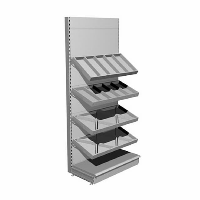 Стеллаж торговый пристенный с разделителями Cryspi Praktisch L=1000 Н=2300