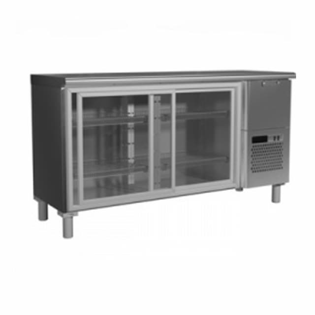 Холодильный стол Rosso T57 M2-1-C 9006-1 корпус серый, без борта (BAR-360K)