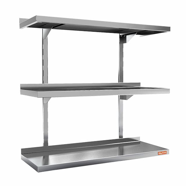 Полка нержавеющая настенная каскадная Hicold НПНК-9/4