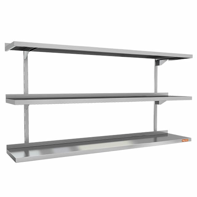Полка нержавеющая настенная каскадная Hicold НПНК-13/4