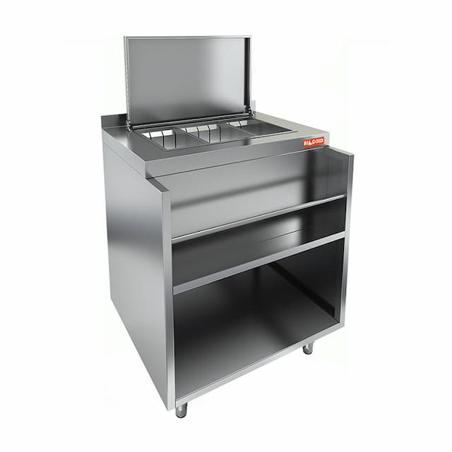 Барная станция с бортом и крышкой Hicold НБМВЛ-6/6БКР