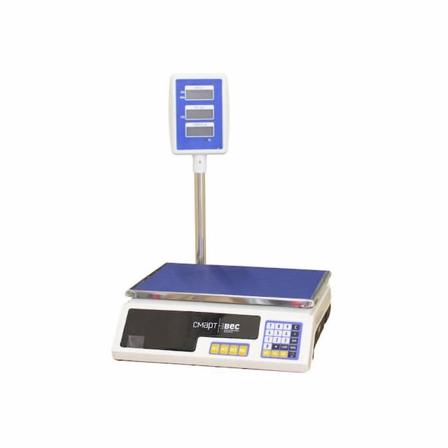 Весы торговые СмартВес ВП-30 со стойкой, c поверкой
