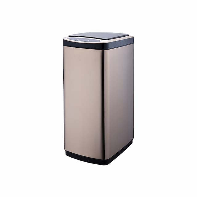 Ведро для мусора сенсорное, прямоугольное, узкое, внутр ведро, Foodatlas JAH-5312, 30 л (золотой)