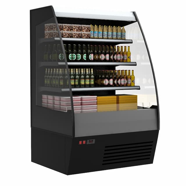 Витрина холодильная F16-08 VM 1,9-2 0200 тонир.cтеклопакет (Carboma 1600/875 ВХСп-1,9) (9005 цвет черный)