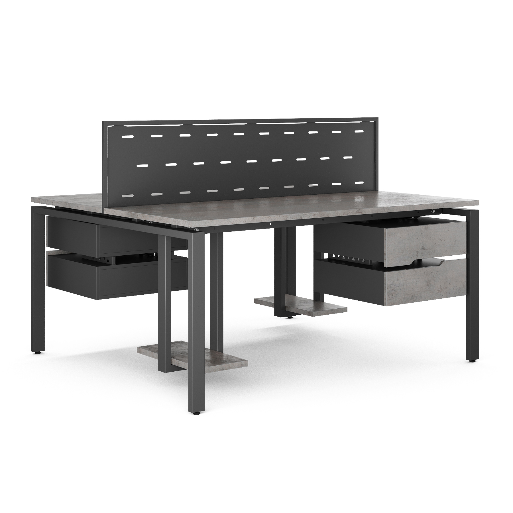 Стол офисный Kobor P/2-120/120 black/chicago